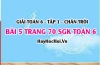 Giải bài 5 trang 70 Toán 6 Tập 1 SGK Chân trời sáng tạo